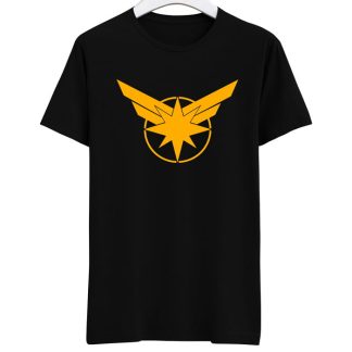 Captain Marvel Yellow logo T-shirt