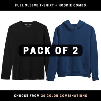 Solid Full Sleeve and Hoodie Combo : Pack of 2