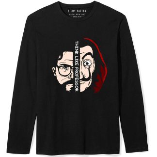 Think Like Professor Money Heist Full Sleeve T-Shirt