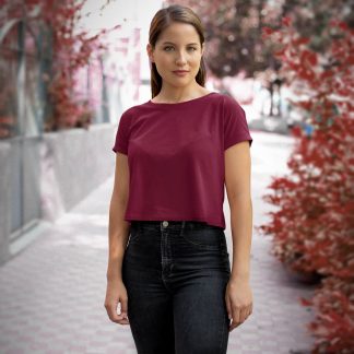 Burgundy Crop Top