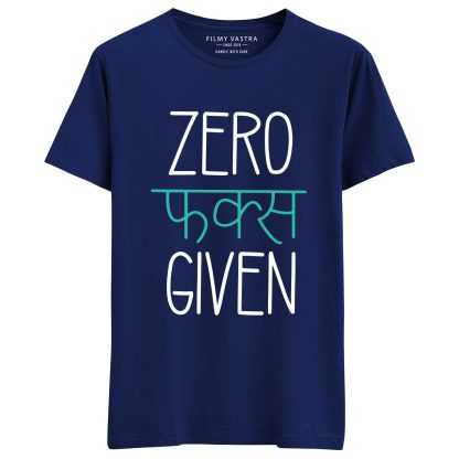 Zero फक्स Given Blue T-Shirt